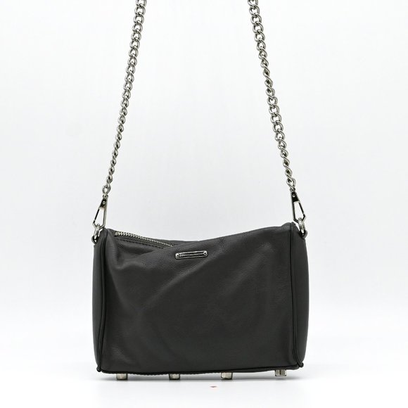 REBECCA MINKOFF Mini 5 Zip Crossbody Grey Bag - Picture 1 of 6